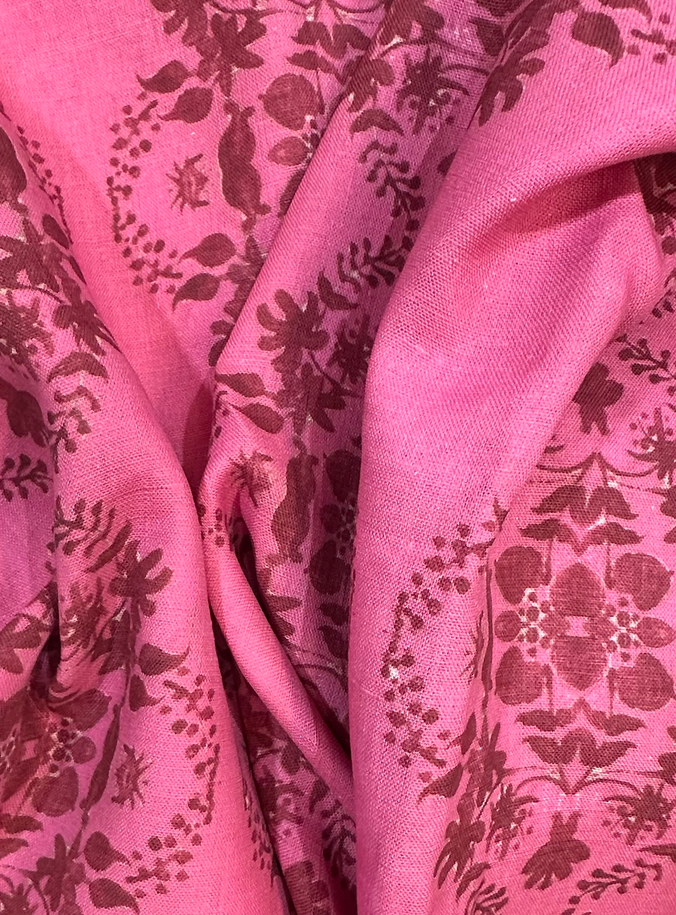 Thumbnail: Hungarian Printed Linen - Pink