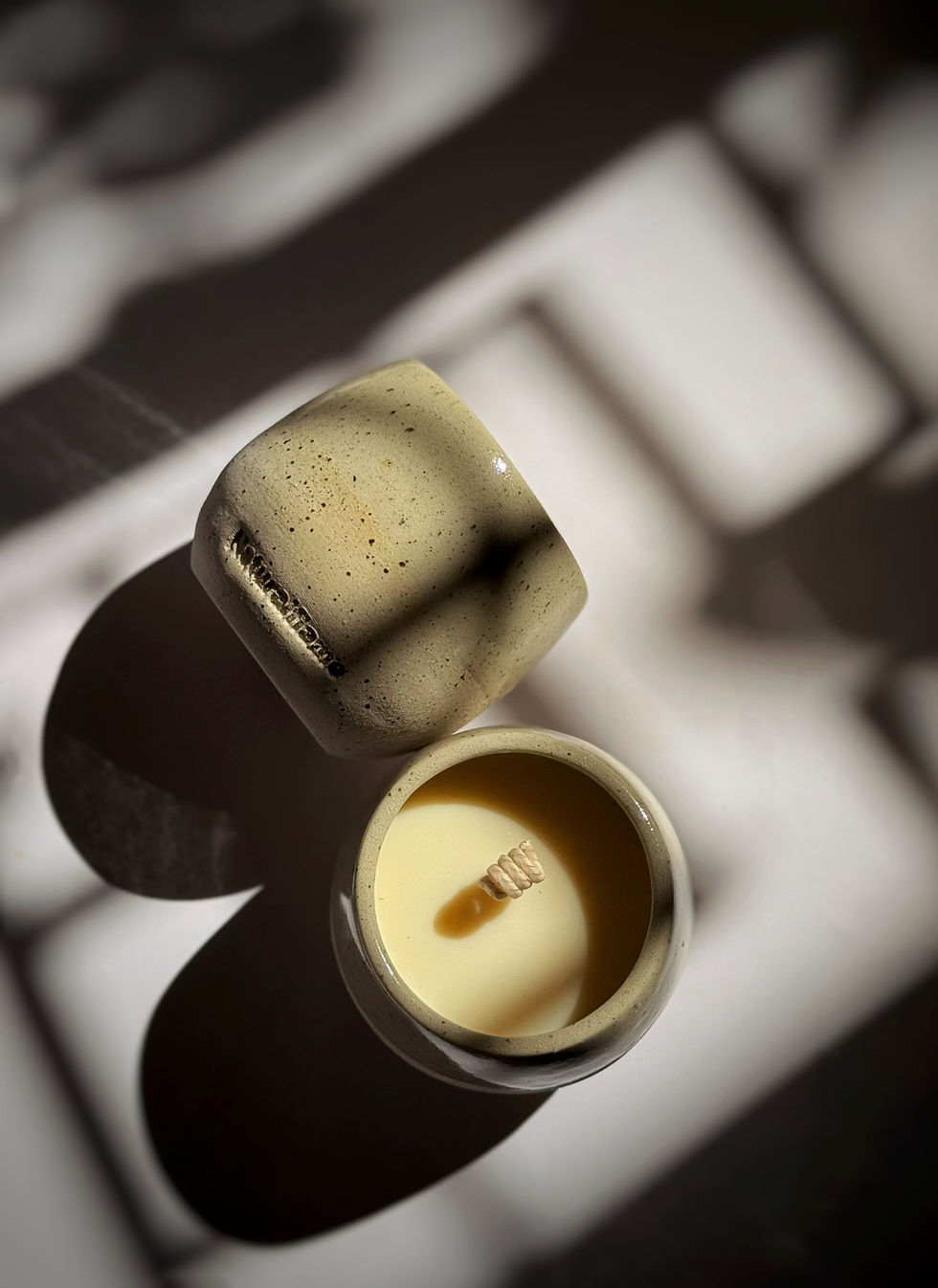 Thumbnail: Candle Cup - Natural Clay (Caramel Orchid)
