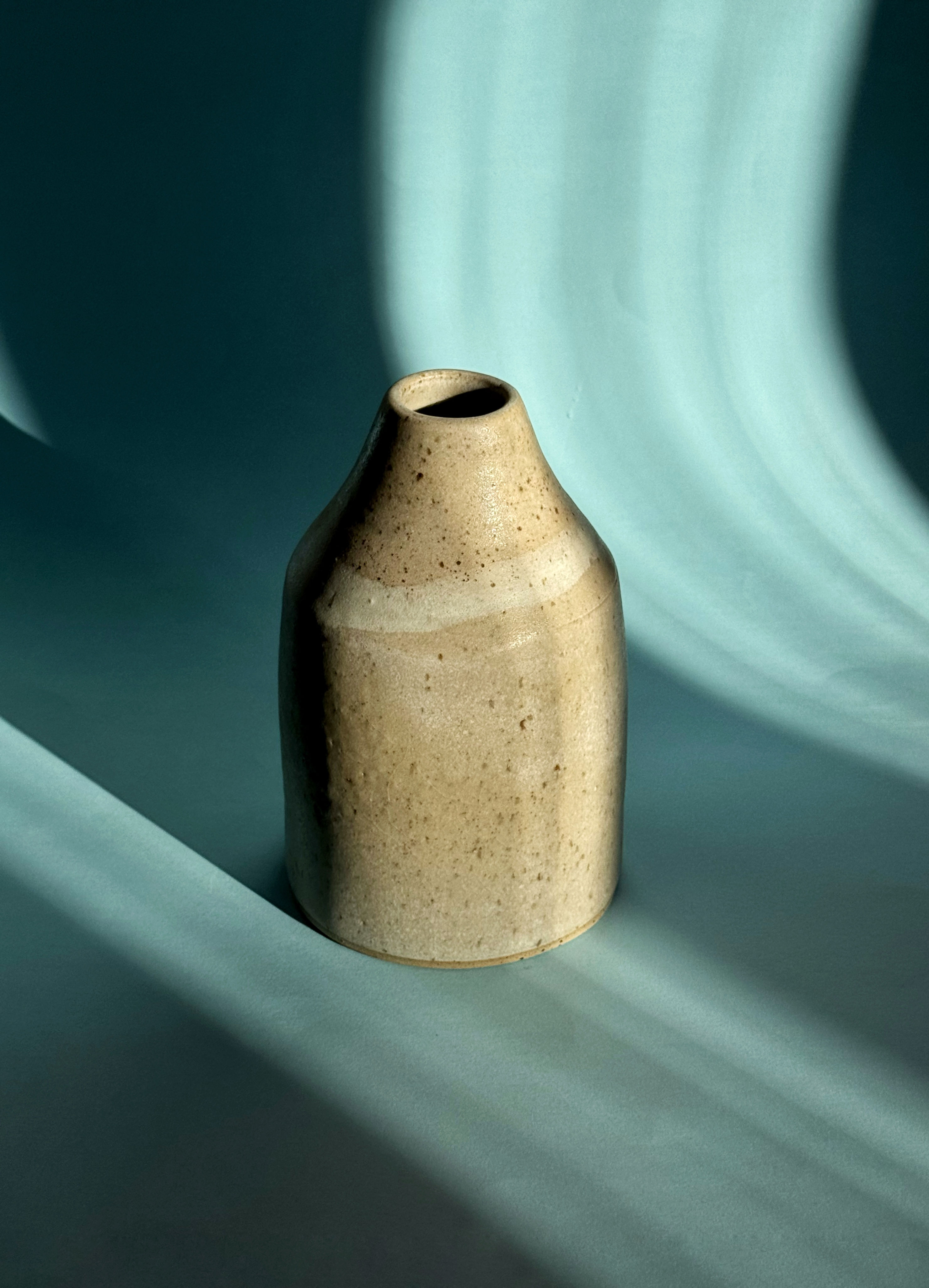 Cylinder Bud Vase - Semi Matt Off-white