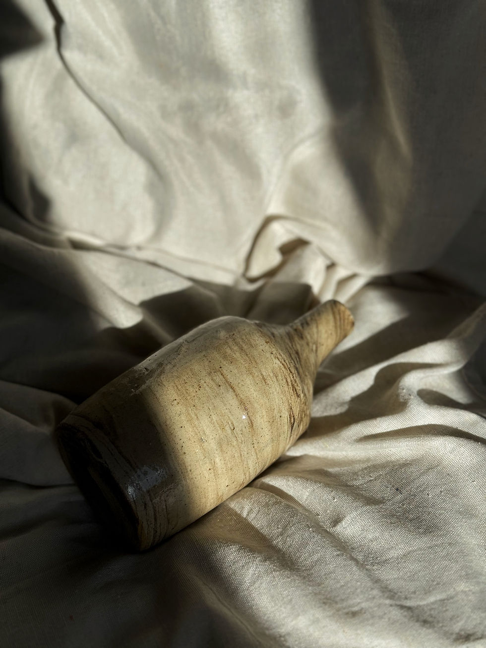 Thumbnail: Small Bottled Vase - Brown Marble