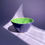 Thumbnail: Small Bowl - Blue Purpe / Lime Green