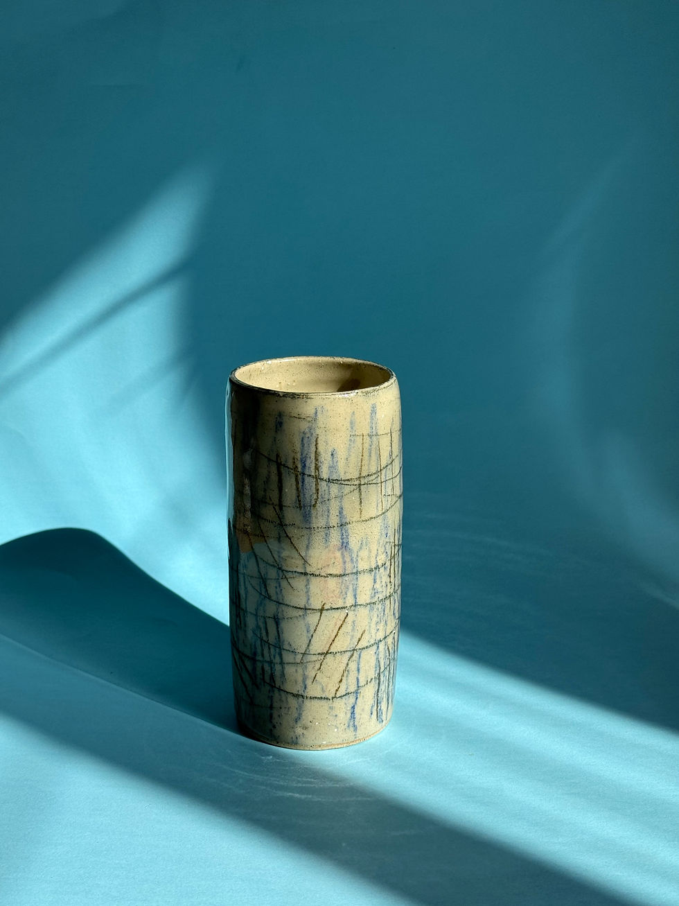 Thumbnail: Tall Straight Vase - Pencil Abstract