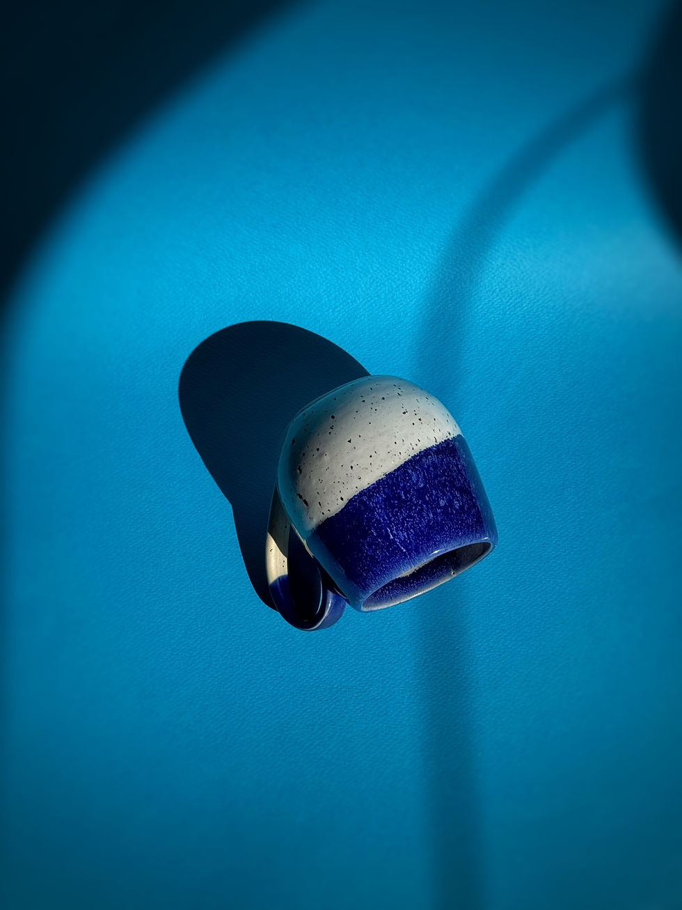 Thumbnail: Mug - White Dripping Blue