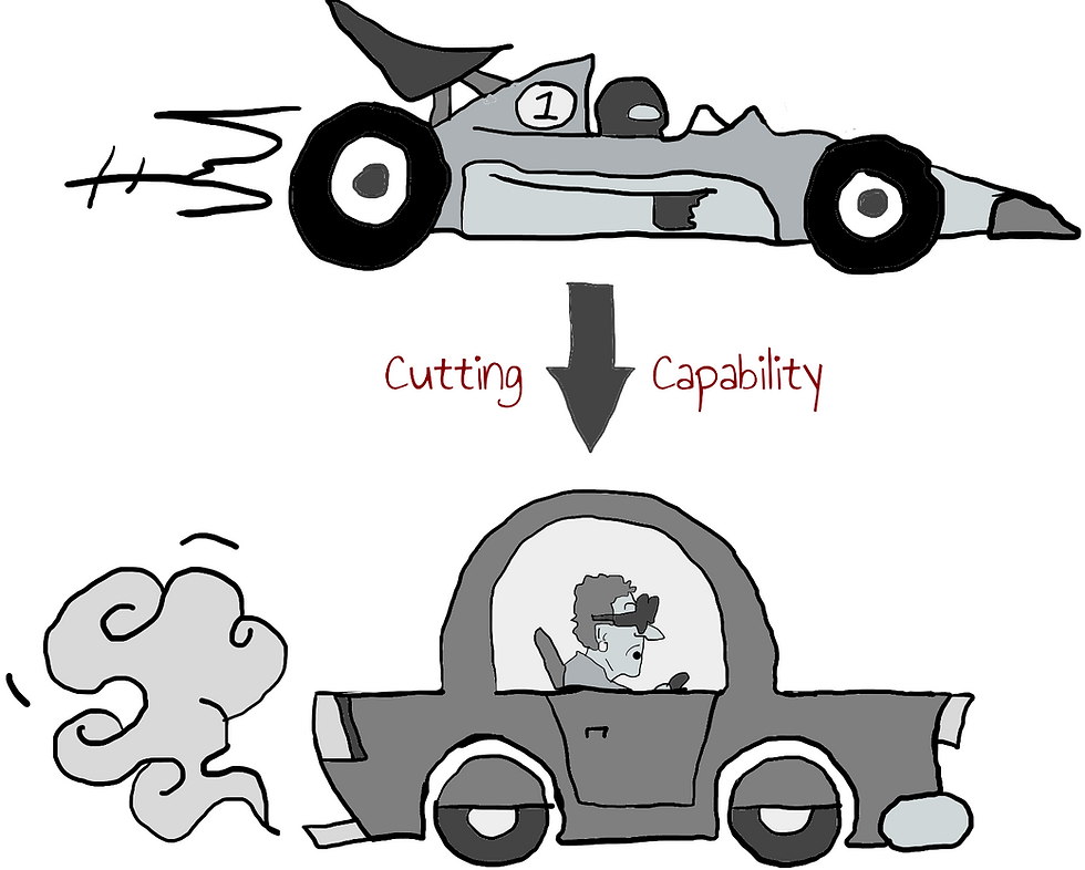 It is essential that improvement initiatives, especially cost-cutting, do not reduce long-term capability. To be effective, they must produce sustainable results.