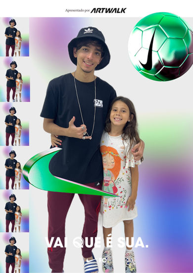 Conteúdo gerado para Nike na nossa ativação de photo booth com impressão na loja da artwalk