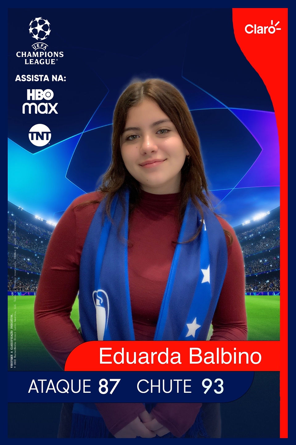 Nossa ativação de trading cards para a Claro para promover os jogos da Champions League na TNT e na HBO Max