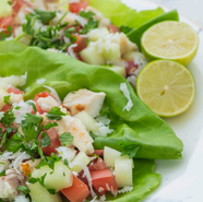 Ceviche de pescado con coco