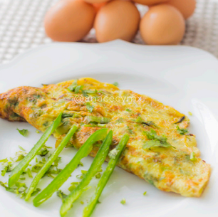 Omelette con pimientos