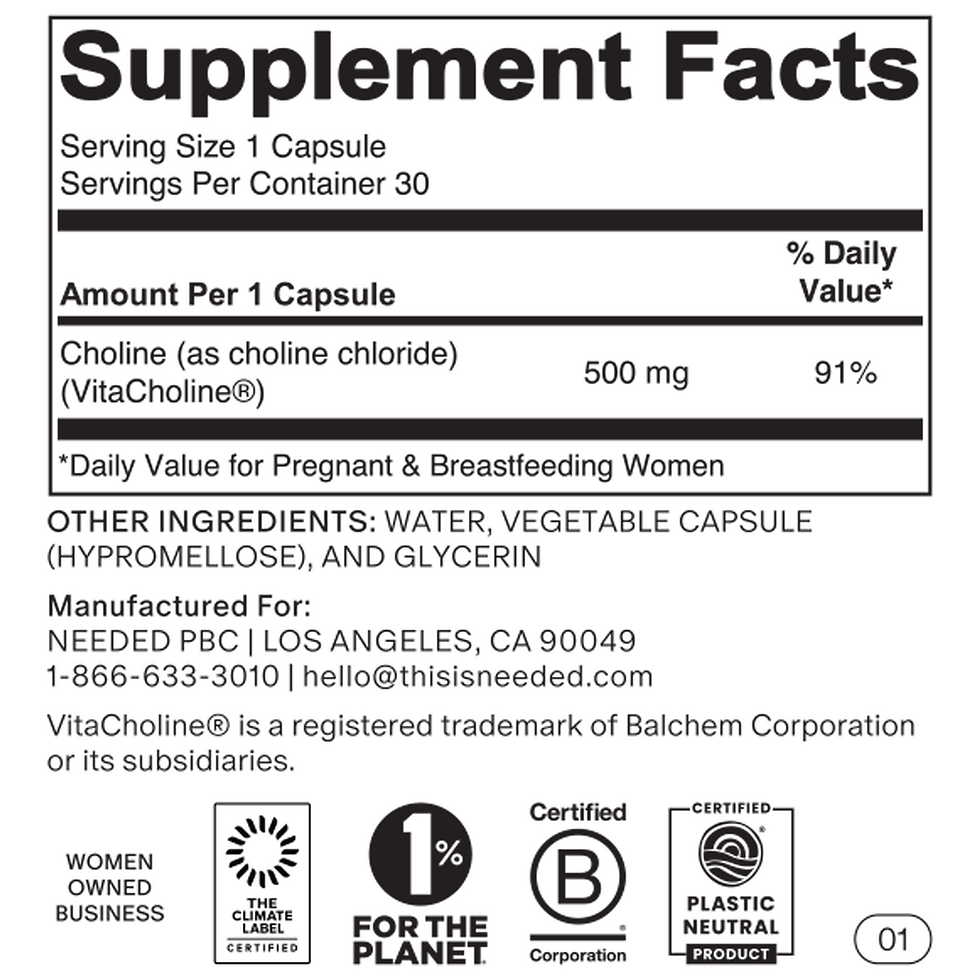 Miniatura: Prenatal Choline 30 caps