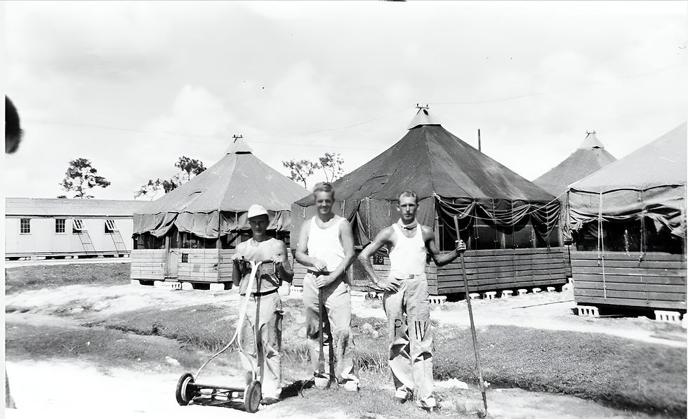 Rare photo of prisoners taken at Punta Gorda Air Field.