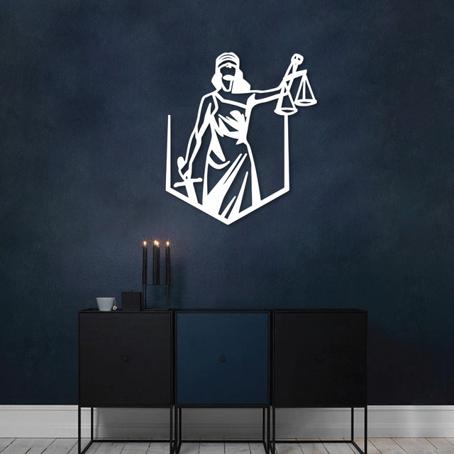 Miniatura: Quadro Escultura de Parede Deusa da Justiça Têmis Pentagon Advocacia