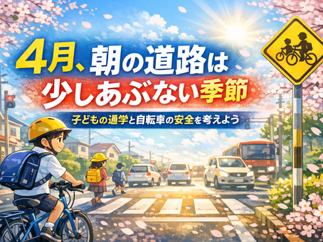 4月、朝の道路は少しあぶない季節