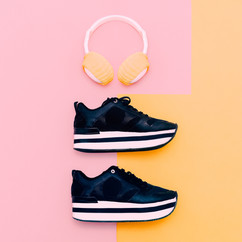 Sneakers and Ear Warmers