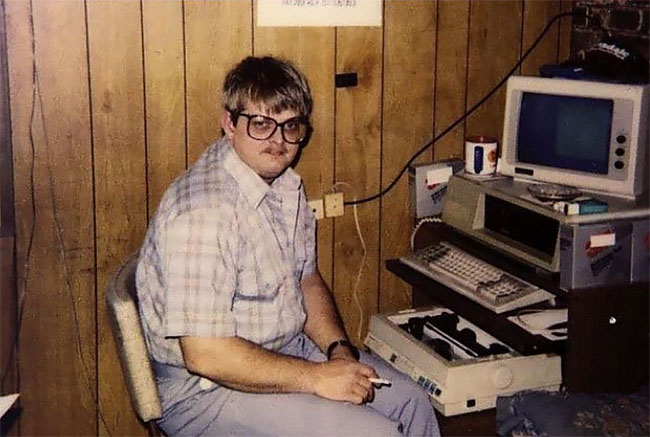 Photo of 1980s computer geek