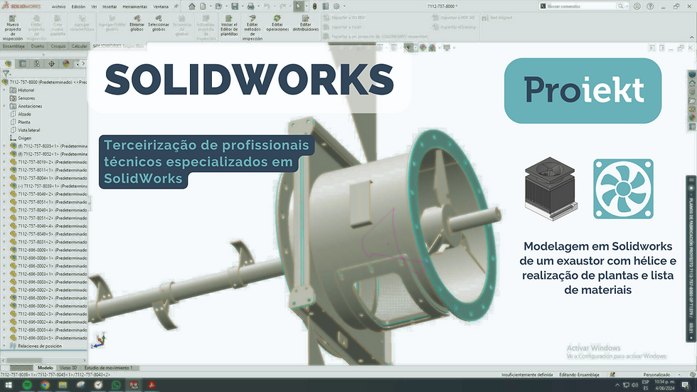 Terceirização de Serviços em Solidworks