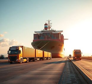 lorries coming off cargo ship on sunny day light.jpg