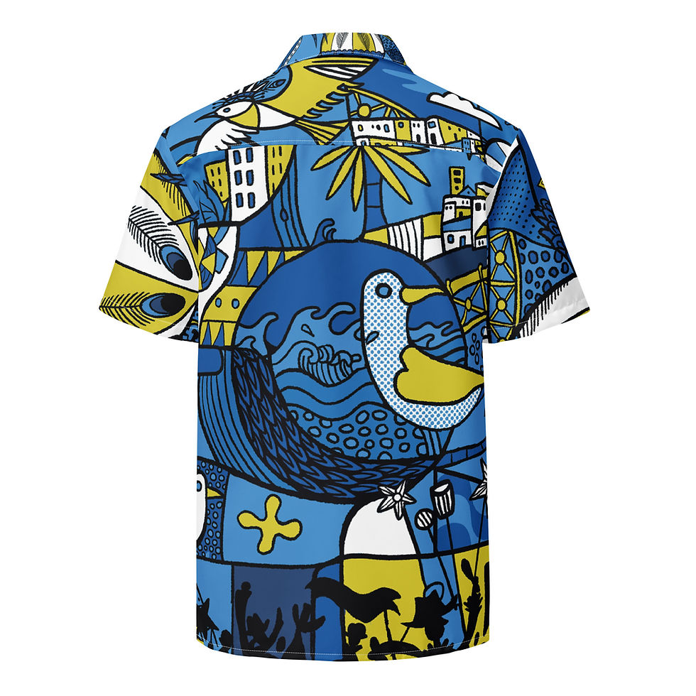 Thumbnail: Unisex Short Sleeved Button Shirt