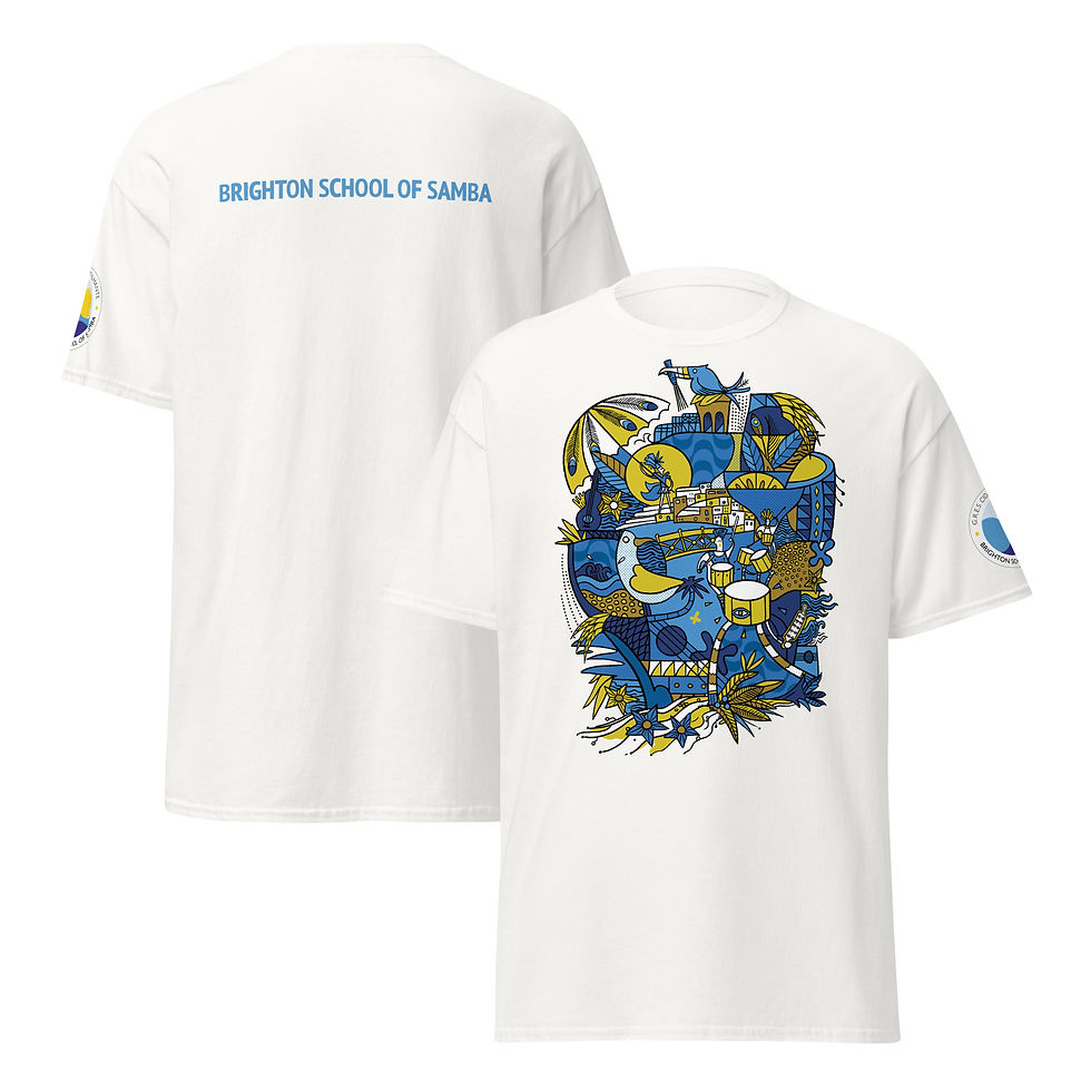 Thumbnail: Unisex Beach Drummers Illustrated T-Shirt