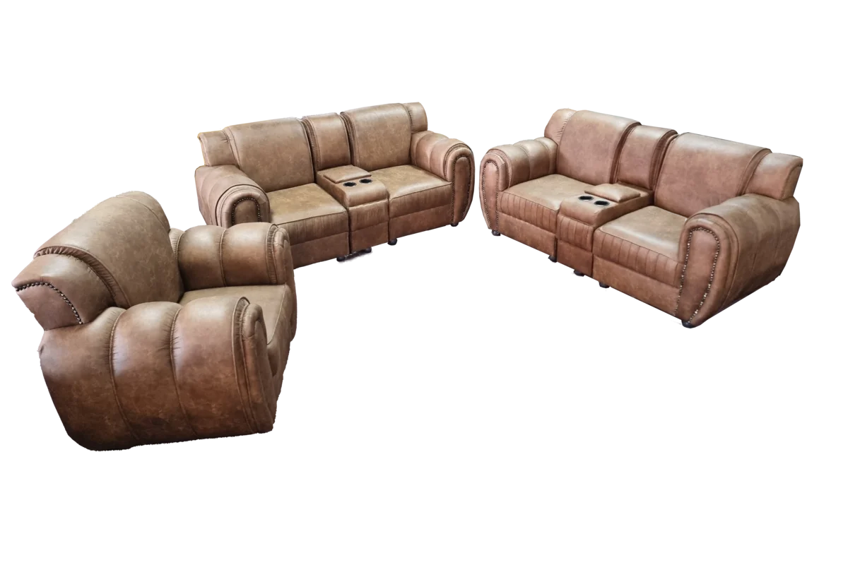 Console 3pc Lounge Suite Brown