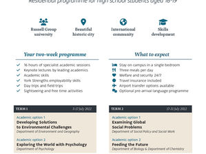 Last change to enrol in York Global Summer Schools