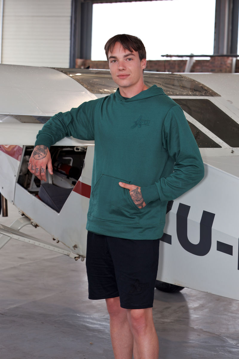 Men's hoodie in Med Sage