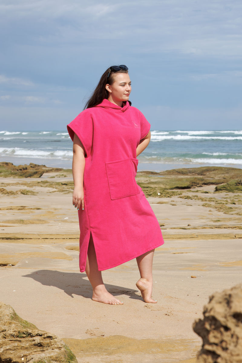 Ladies poncho in Pink