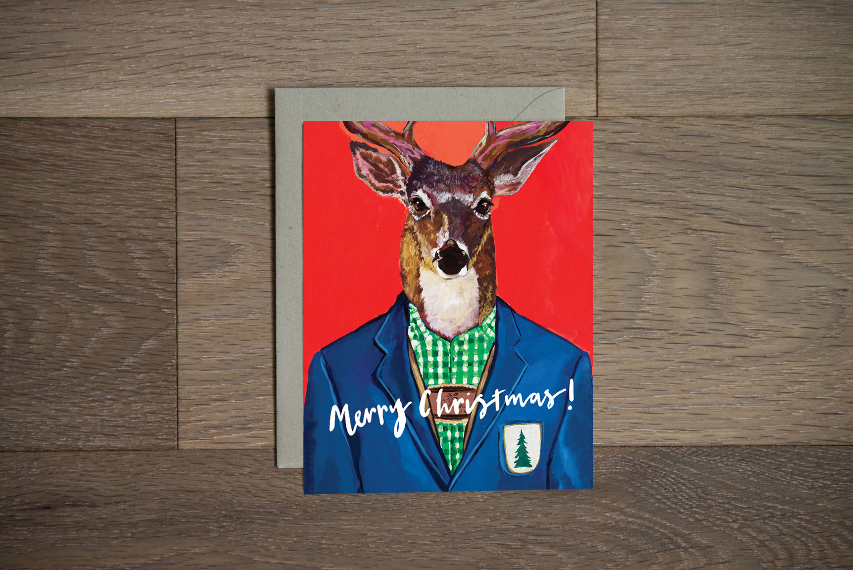 Dapper Christmas buck Greeting Card