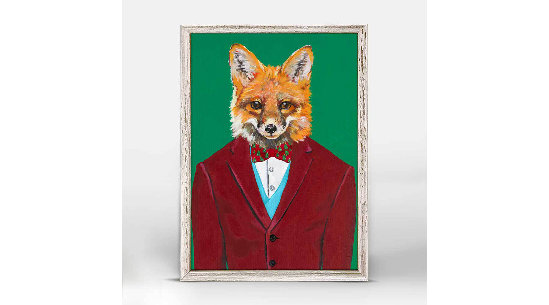 Fancy Holiday Fox Mini Framed Print