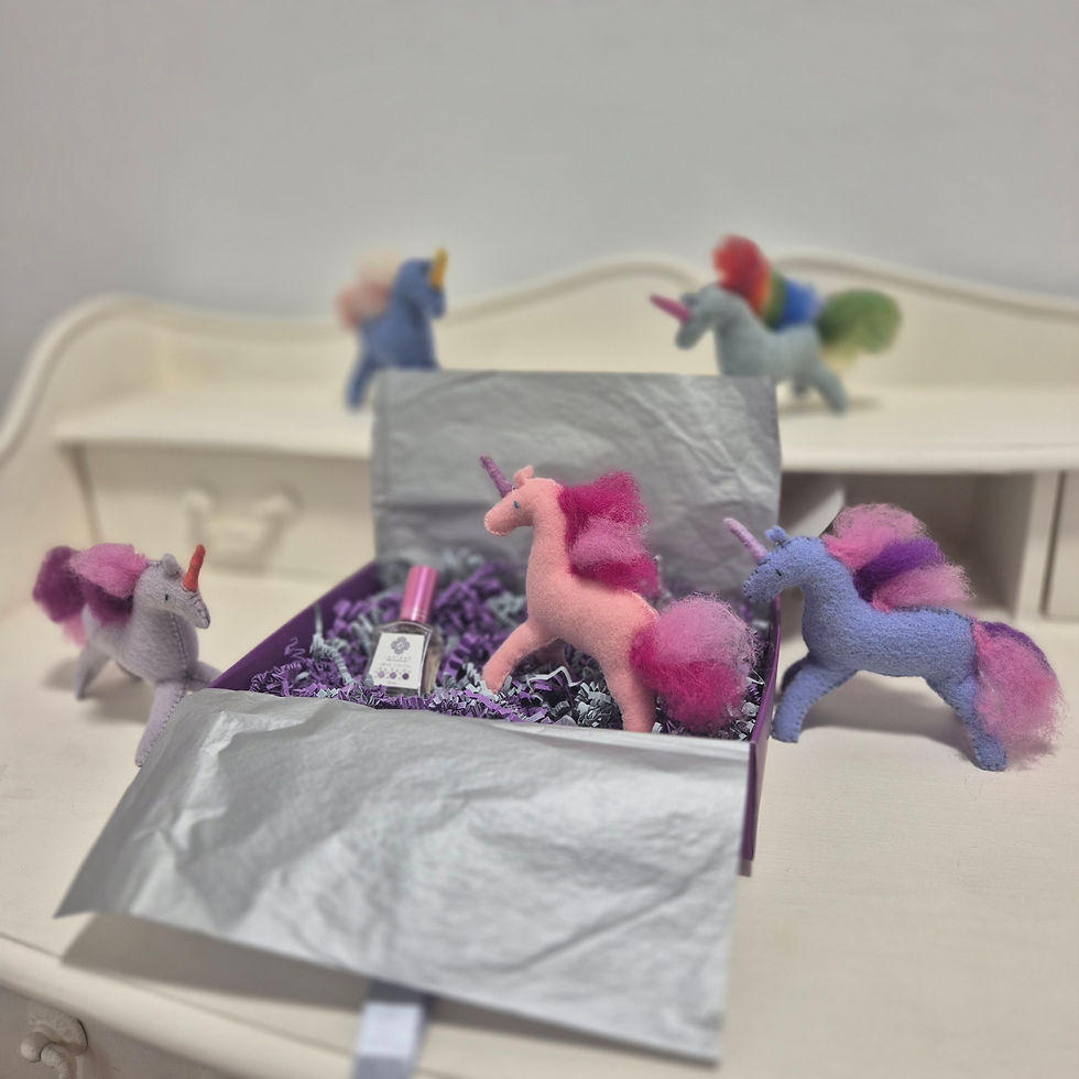 Parfum natural pentru copii & Unicorn din lână naturală