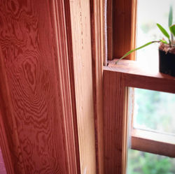 Window Casing Milled From Reclaimed Fir