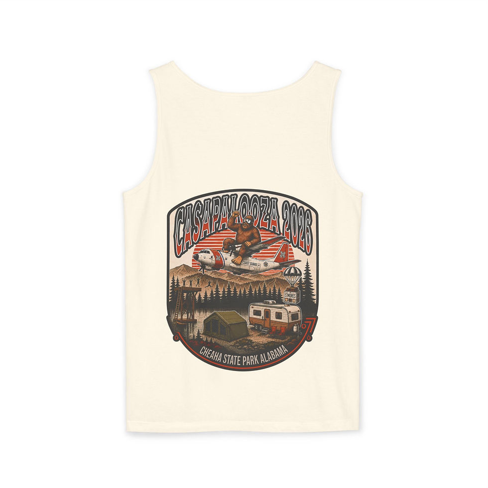 Thumbnail: Comfort Colors Tank — 'Campapalooza 2026' Retro RV & Seaplane Graphic