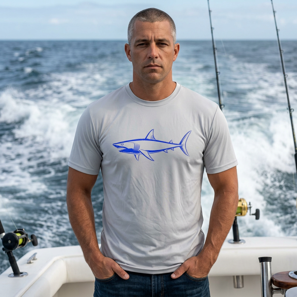 Mako Shark Florida Flats Fishing Tee | Moisture-Wicking Coastal Shirt