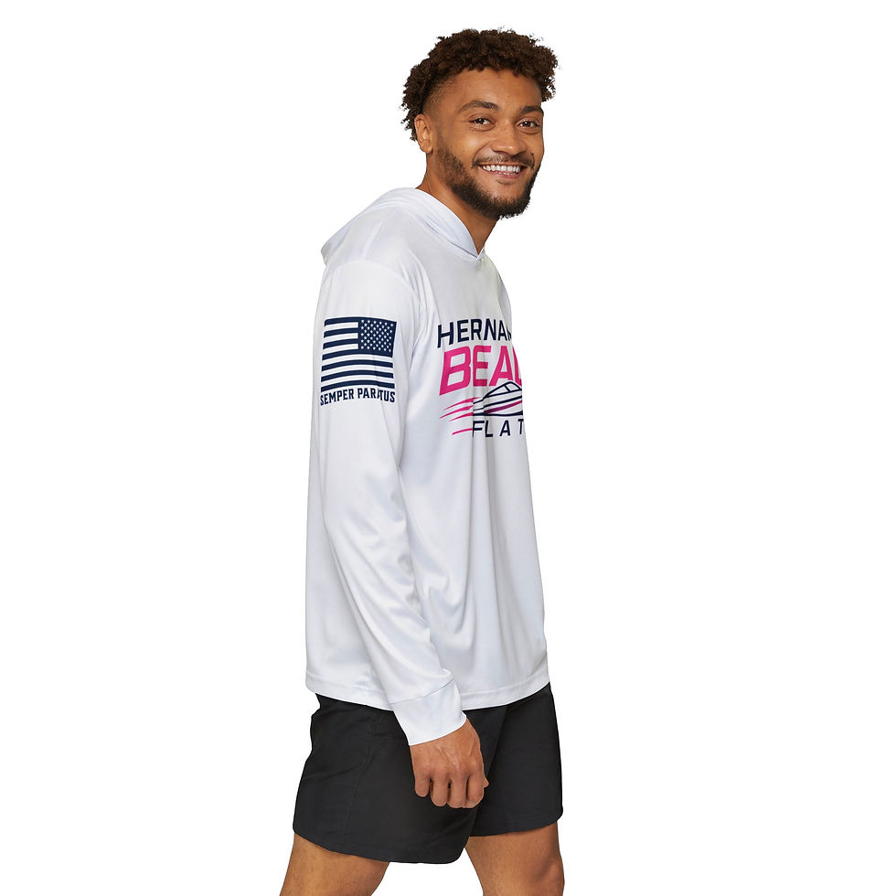 Thumbnail: Hernando Beach Florida Flats Moisture-Wicking Hoodie | Coastal Logo Sportswear