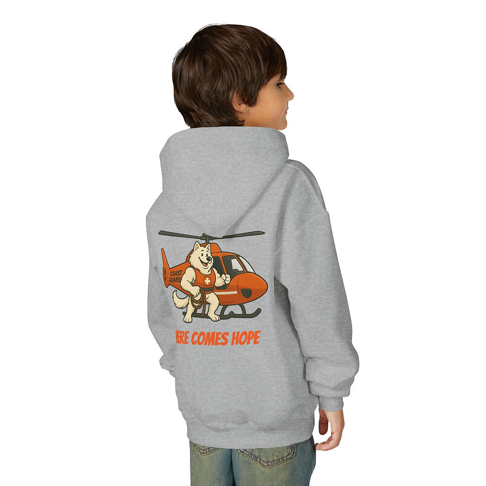 Thumbnail: Rescue Hero Cute Animal Design Hoodie | Youth Rescue Sweatshirt