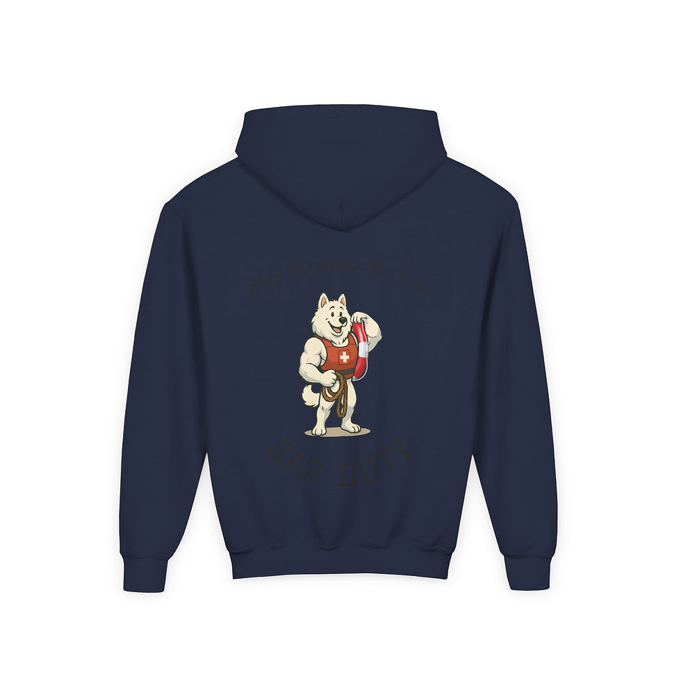 Thumbnail: Cute Kids Hoodie, SAR Duty Sweatshirt for Youth, Mom's Pride