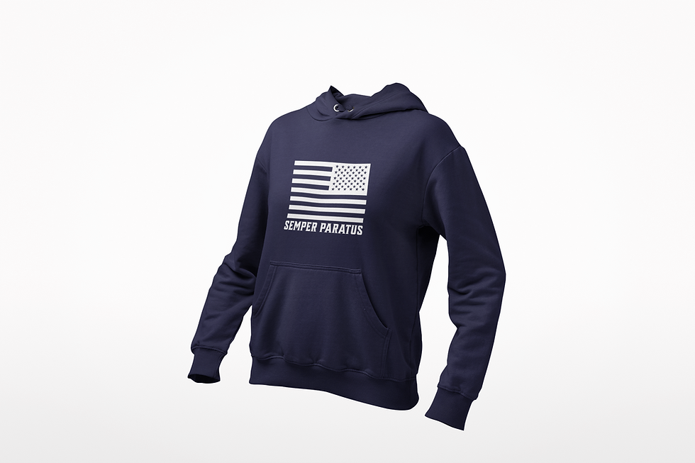 Thumbnail: Semper Paratus Flag Hoodie — US Coast Guard Pullover