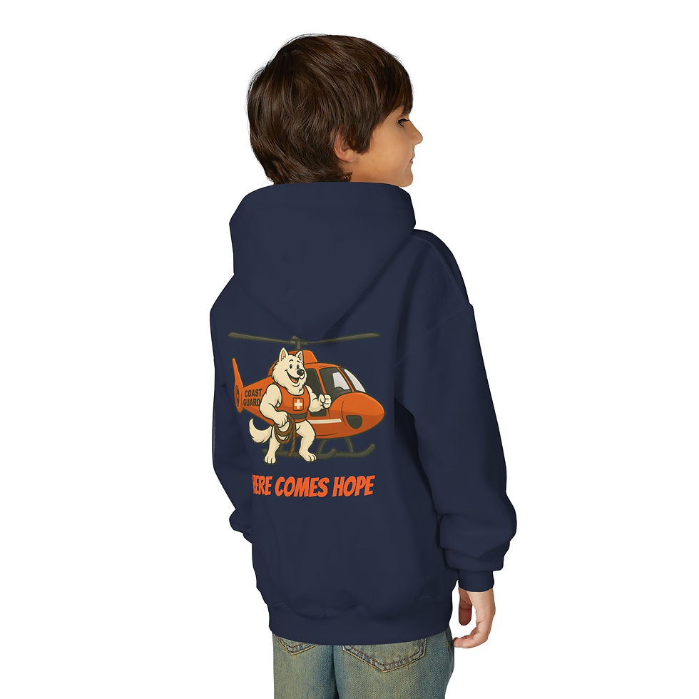 Thumbnail: Rescue Hero Cute Animal Design Hoodie | Youth Rescue Sweatshirt