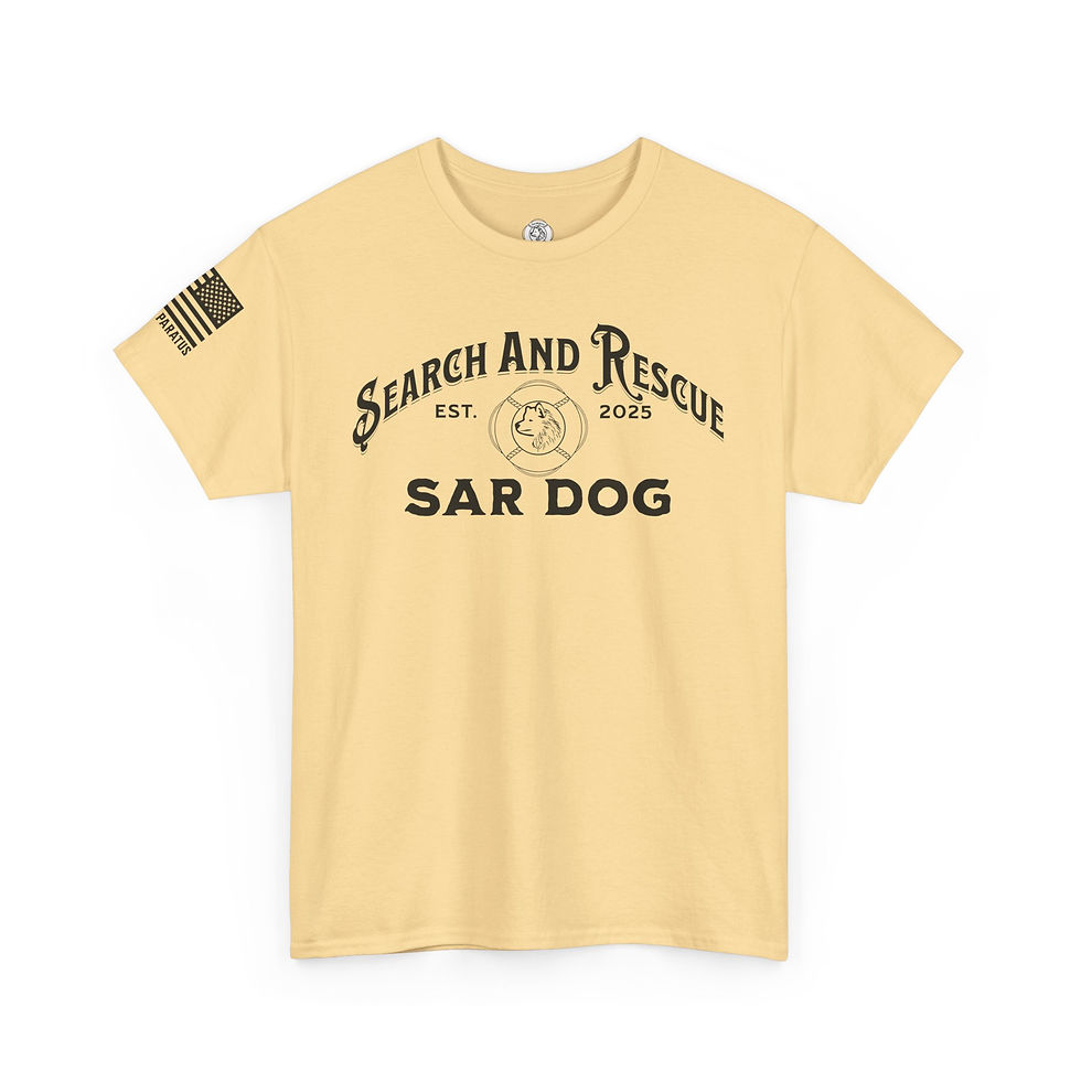 Thumbnail: Search and Rescue SAR Dog T-Shirt | K9 Rescue Badge Tee