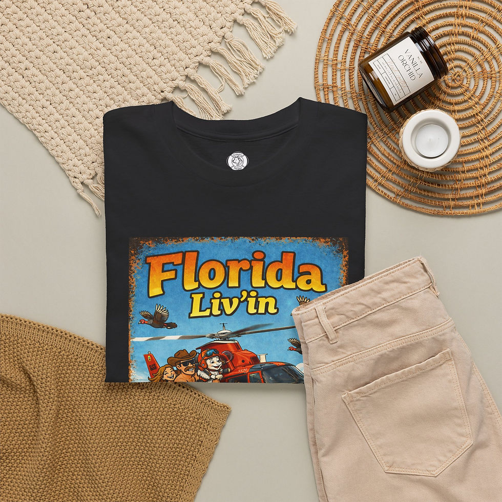 Thumbnail: Florida Man Liv'in Retro Beach T-Shirt | Tropical Vintage Vibes