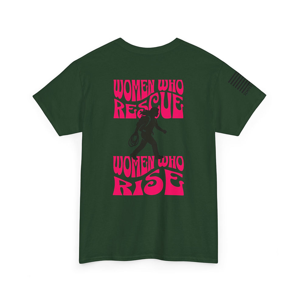 Thumbnail: Search and Rescue "Women Who Rescue" Tee — Military Rescue Support Shirt