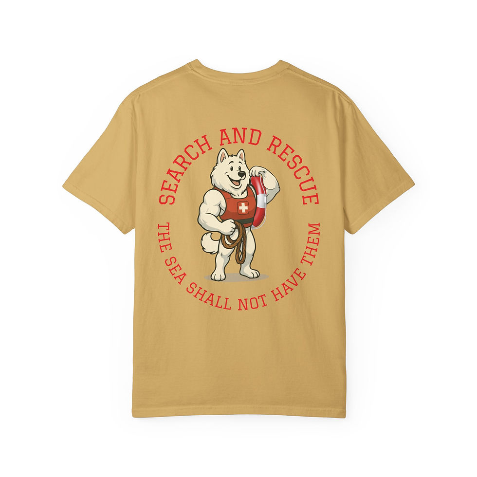 Thumbnail: Sea Shall Not Have Them, Comfort Colors, Rescue Ridley Samoyed Mascot