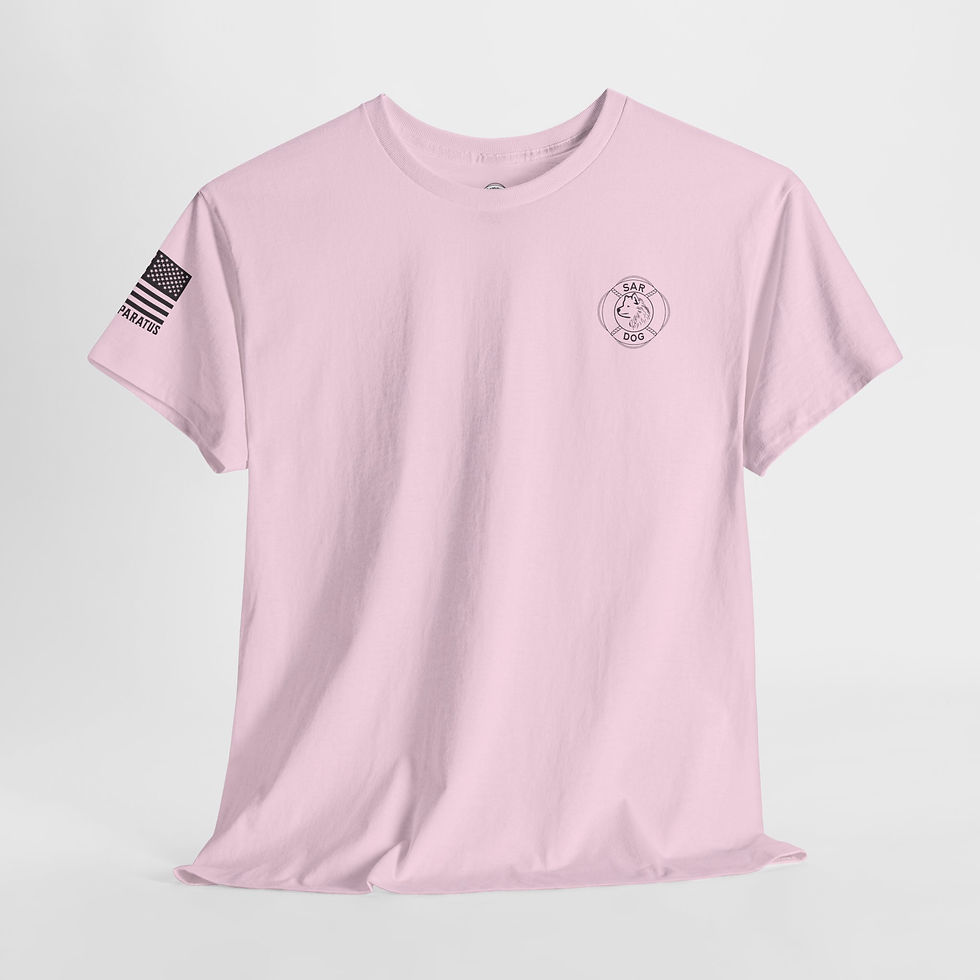 Thumbnail: SAR Dog Black Logo Semper Paratus T-Shirt | Military Flag Logo, Printed in USA
