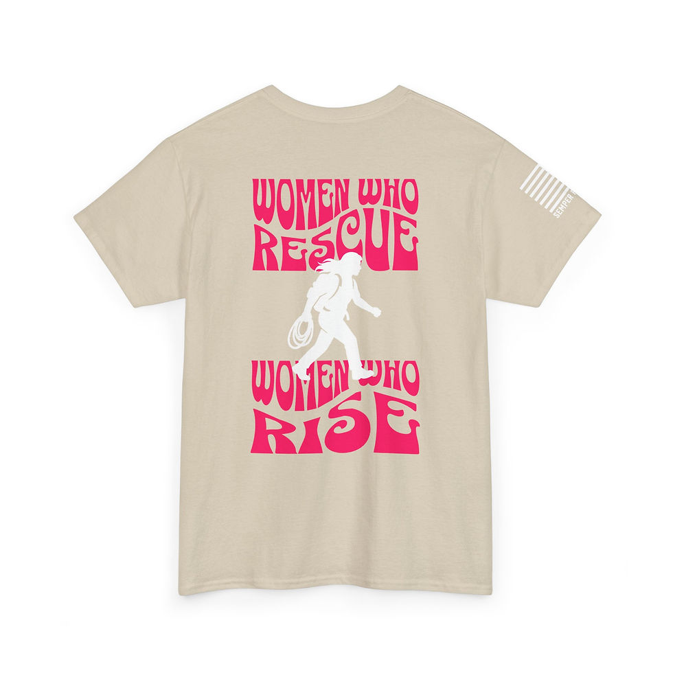 Thumbnail: Search and Rescue SAR Dog Rescue Tee — "Women Who Rescue" Support Shirt