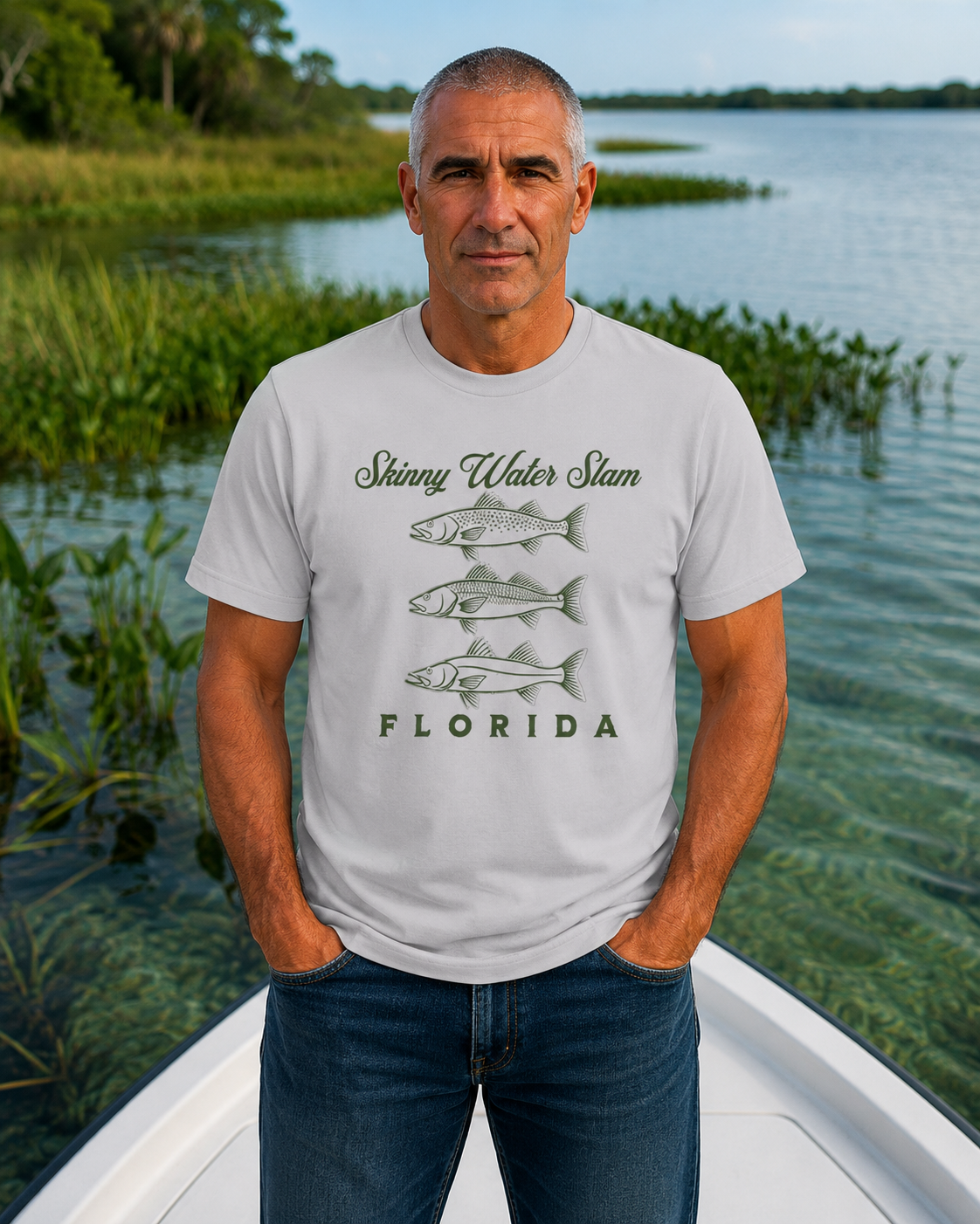 Redfish Florida Flats Fishing Tee | Moisture-Wicking Coastal Shirt