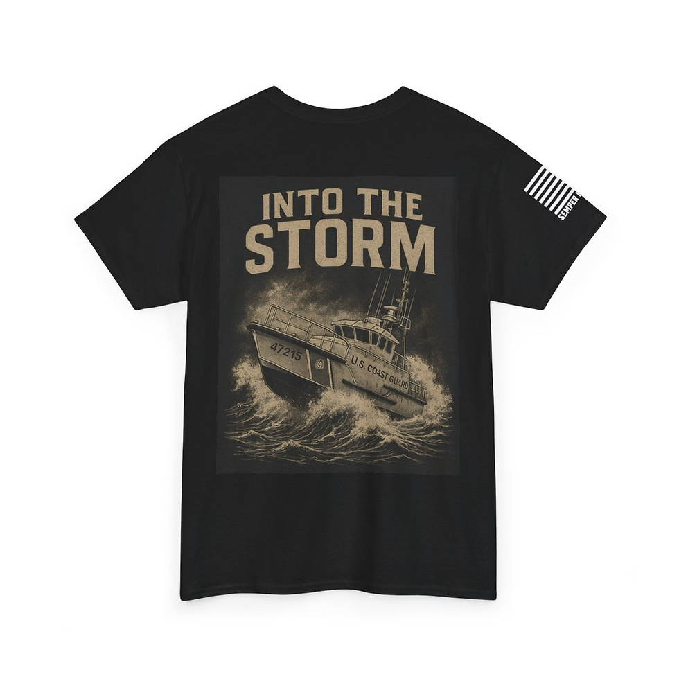 Thumbnail: Coast Guard Search and Rescue Motor Lifeboat T-Shirt | Military Flag Logo
