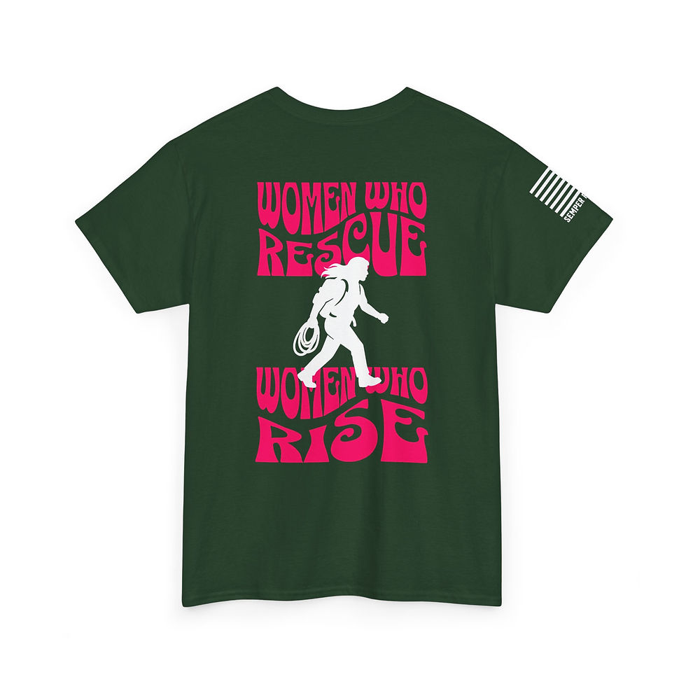 Thumbnail: Search and Rescue SAR Dog Rescue Tee — "Women Who Rescue" Support Shirt