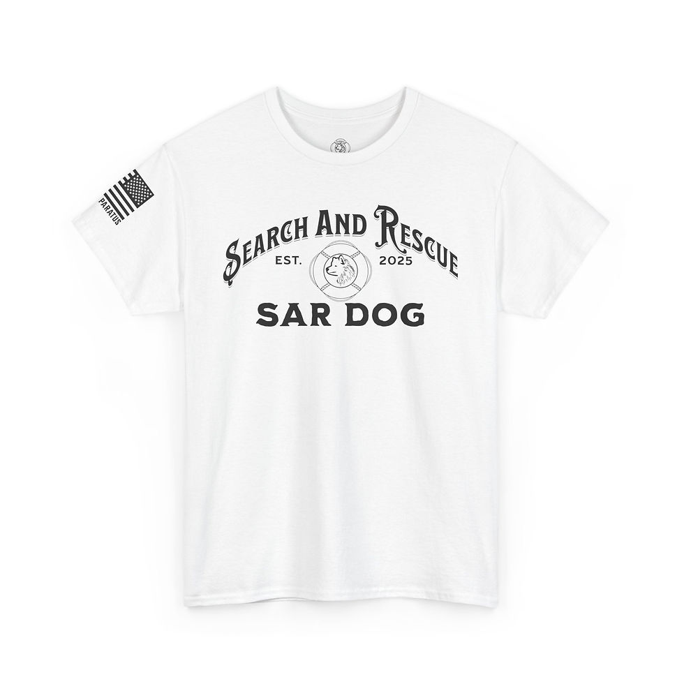 Thumbnail: Search and Rescue SAR Dog T-Shirt | K9 Rescue Badge Tee
