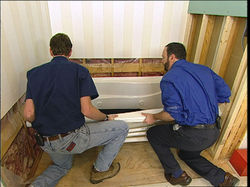 Install Replace Bathtub
