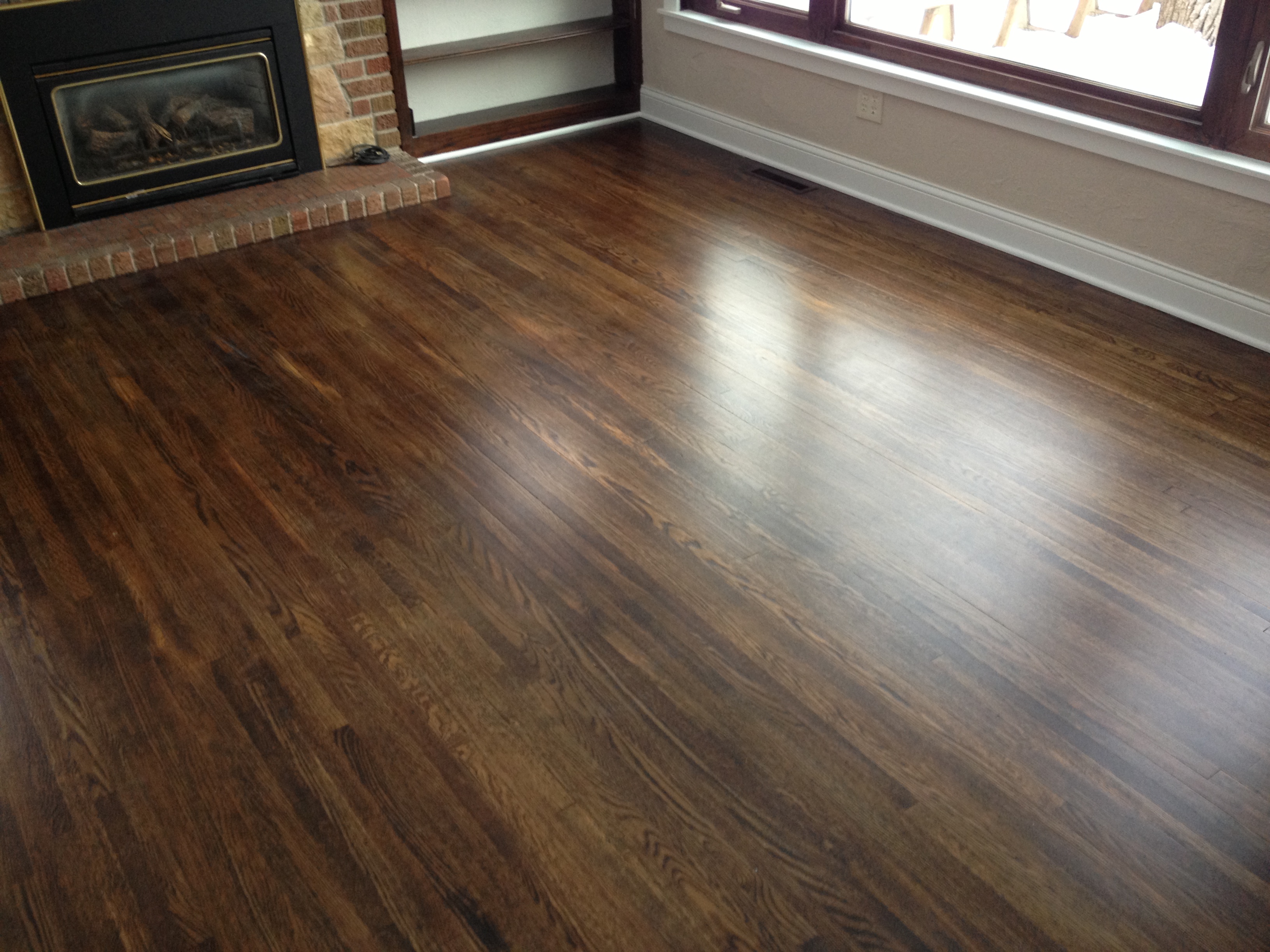 Install Hardwood flooring dark