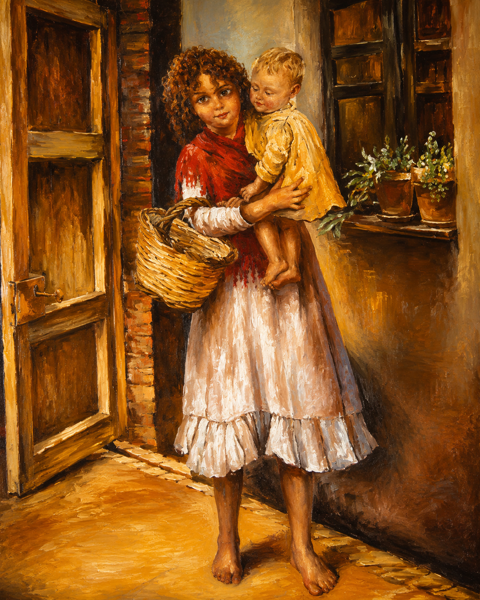 The Little Sister (After William-Adolphe Bouguereau) 
